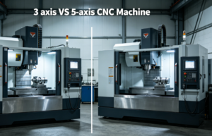 3-axis vs 5-axis CNC machining principle comparison